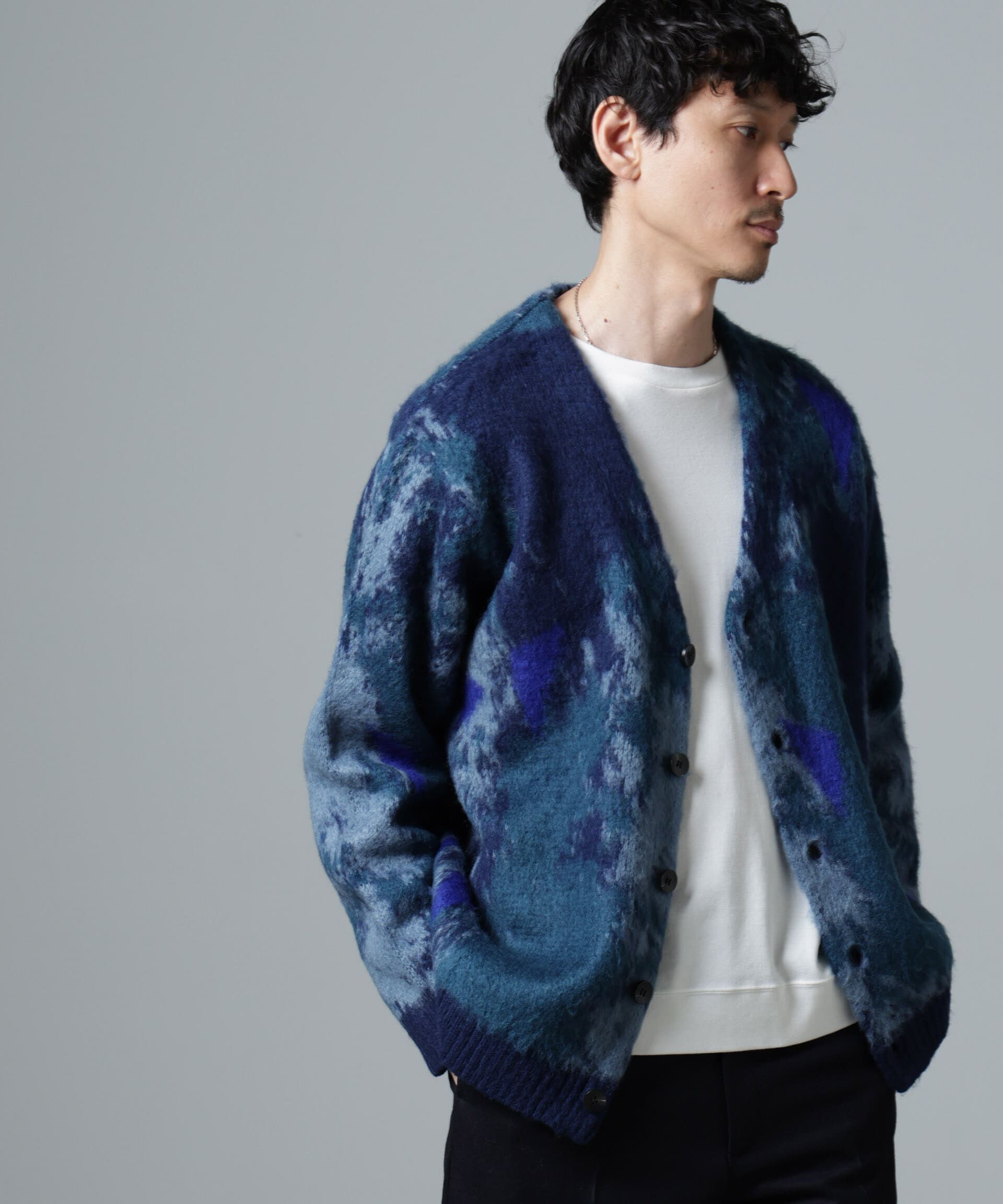 nano･universe「アート柄ニットカーディガン」|ニット・セーター|パターン21