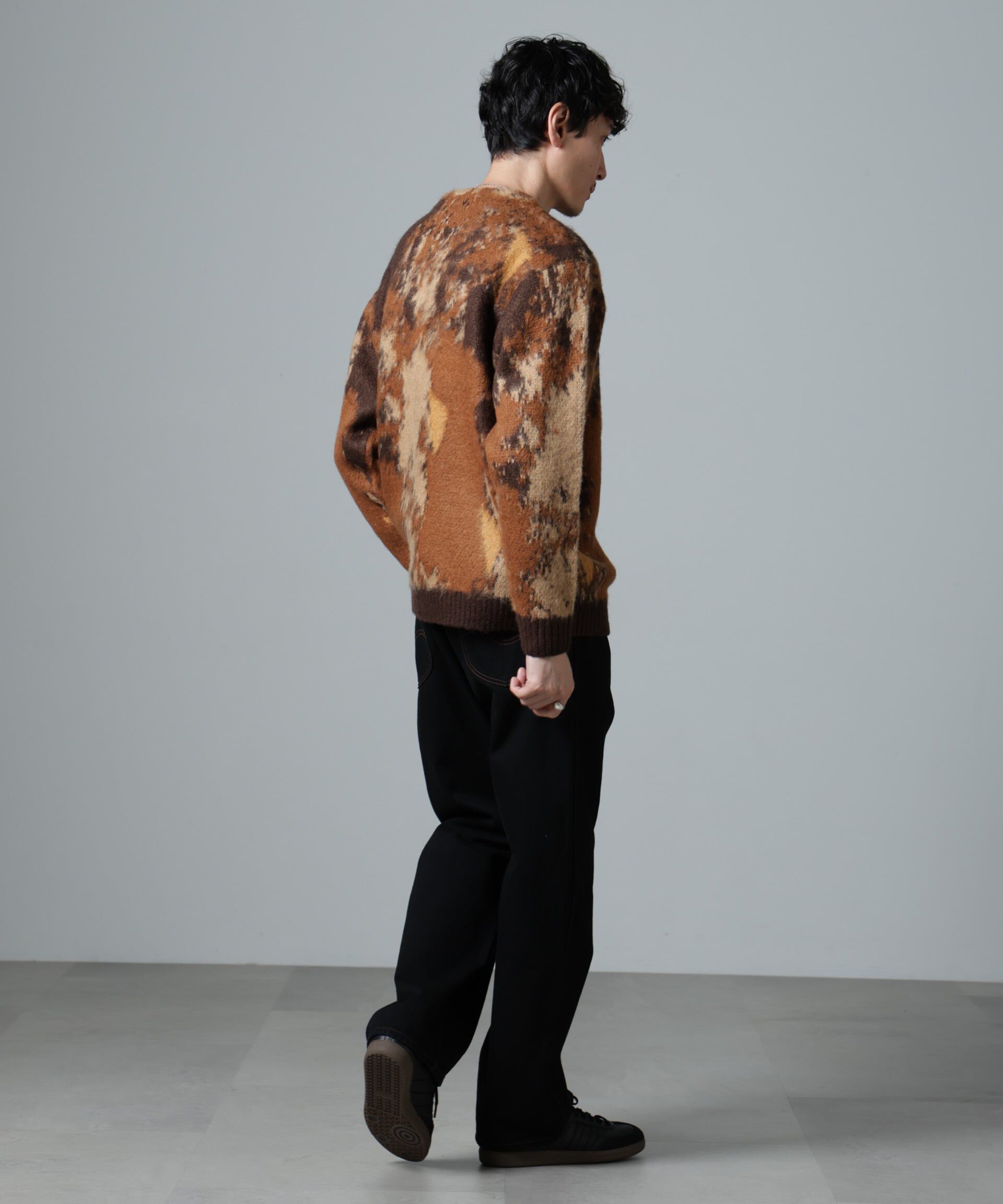 nano･universe「アート柄ニットカーディガン」|ニット・セーター|