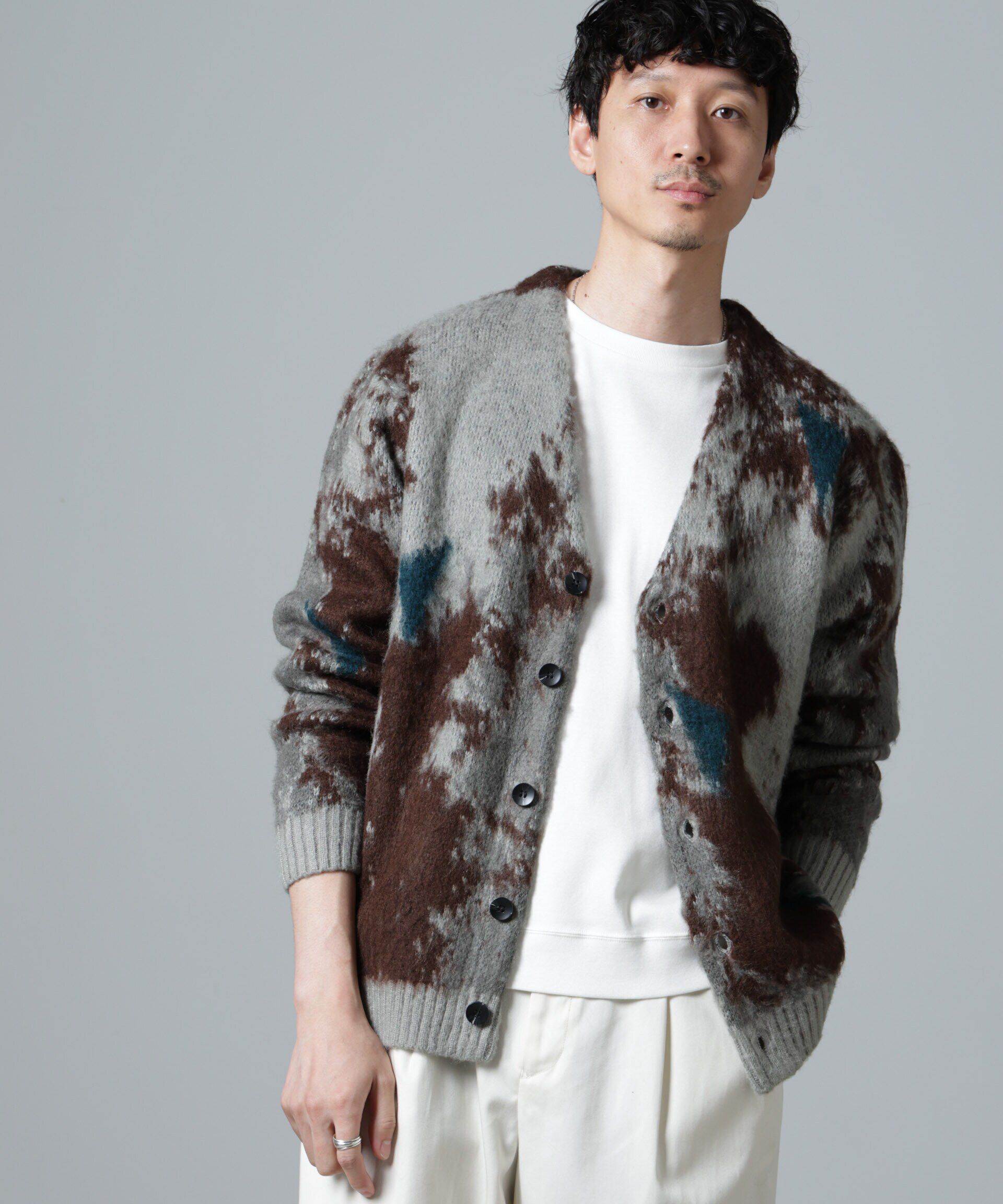 nano･universe「アート柄ニットカーディガン」|ニット・セーター|