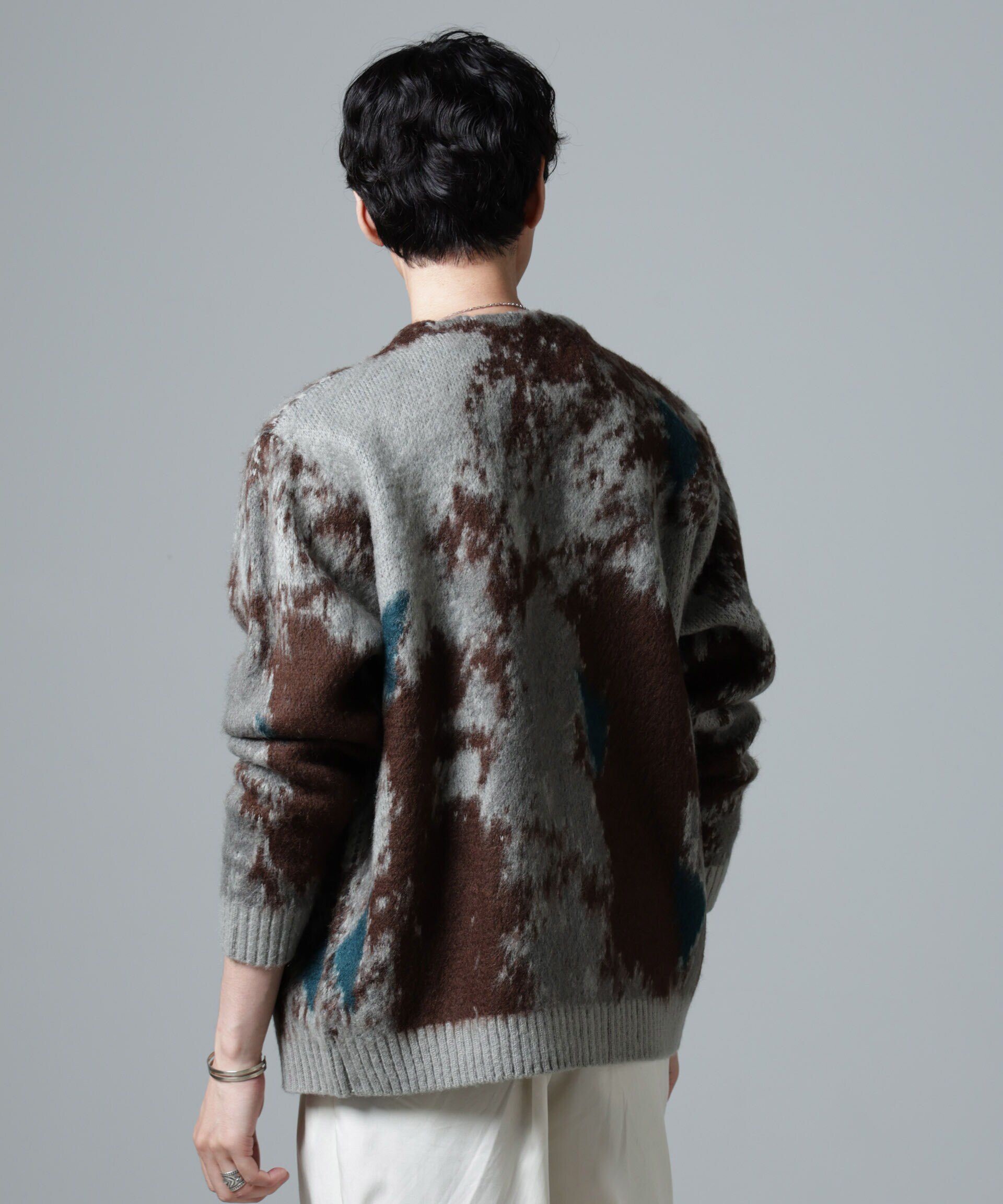 nano･universe「アート柄ニットカーディガン」|ニット・セーター|