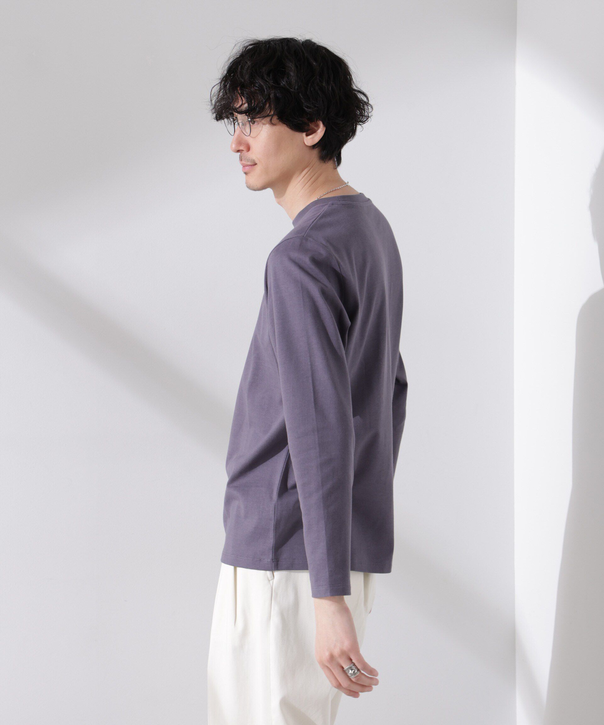 nano･universe「Anti Soaked(R)汗染み防止 クルーネックTシャツ 長袖」|Tシャツ・カットソー|