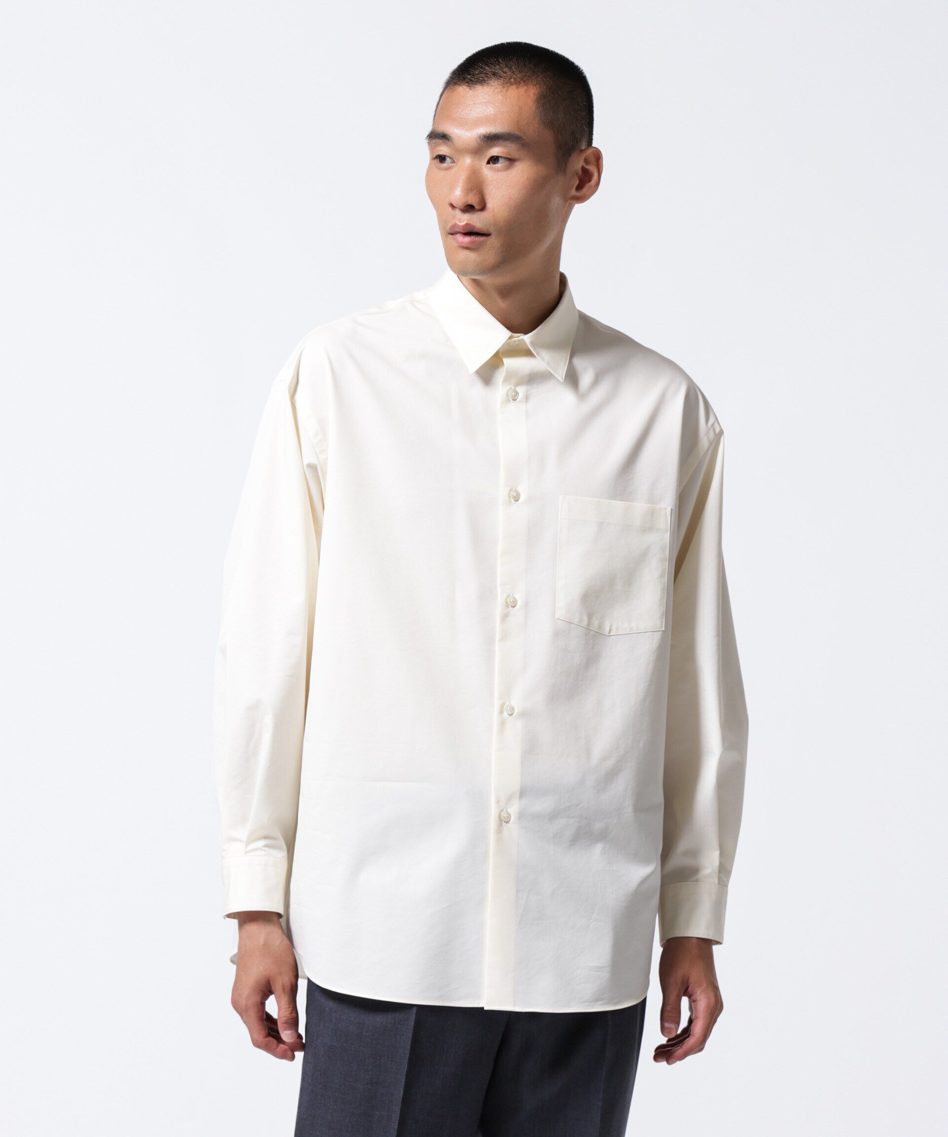 nano･universe「「ASSEMBLANC」タイニーカラーオーバーサイズシャツ」|シャツ・ブラウス|アイボリー7