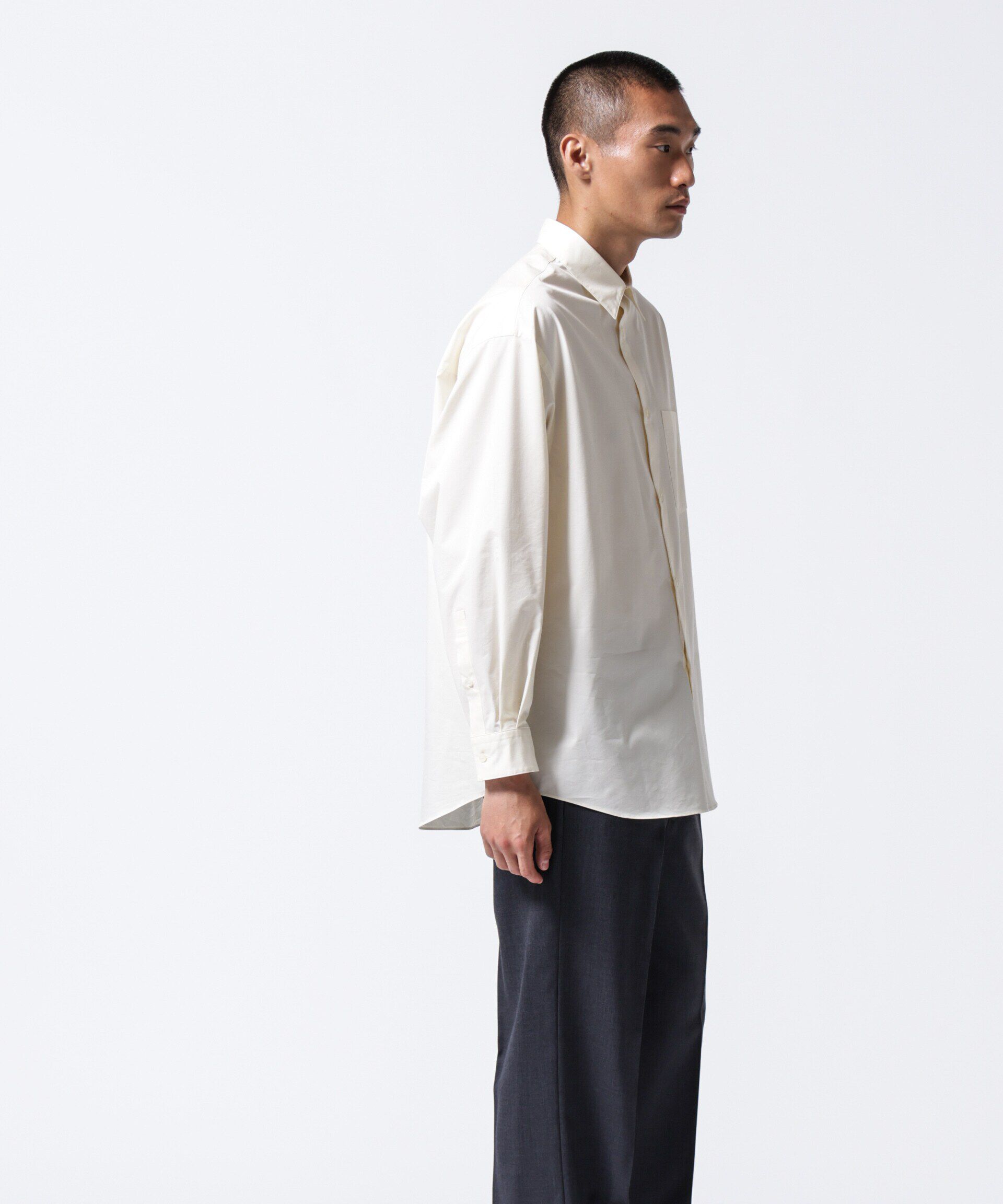 nano･universe「「ASSEMBLANC」タイニーカラーオーバーサイズシャツ」|シャツ・ブラウス|