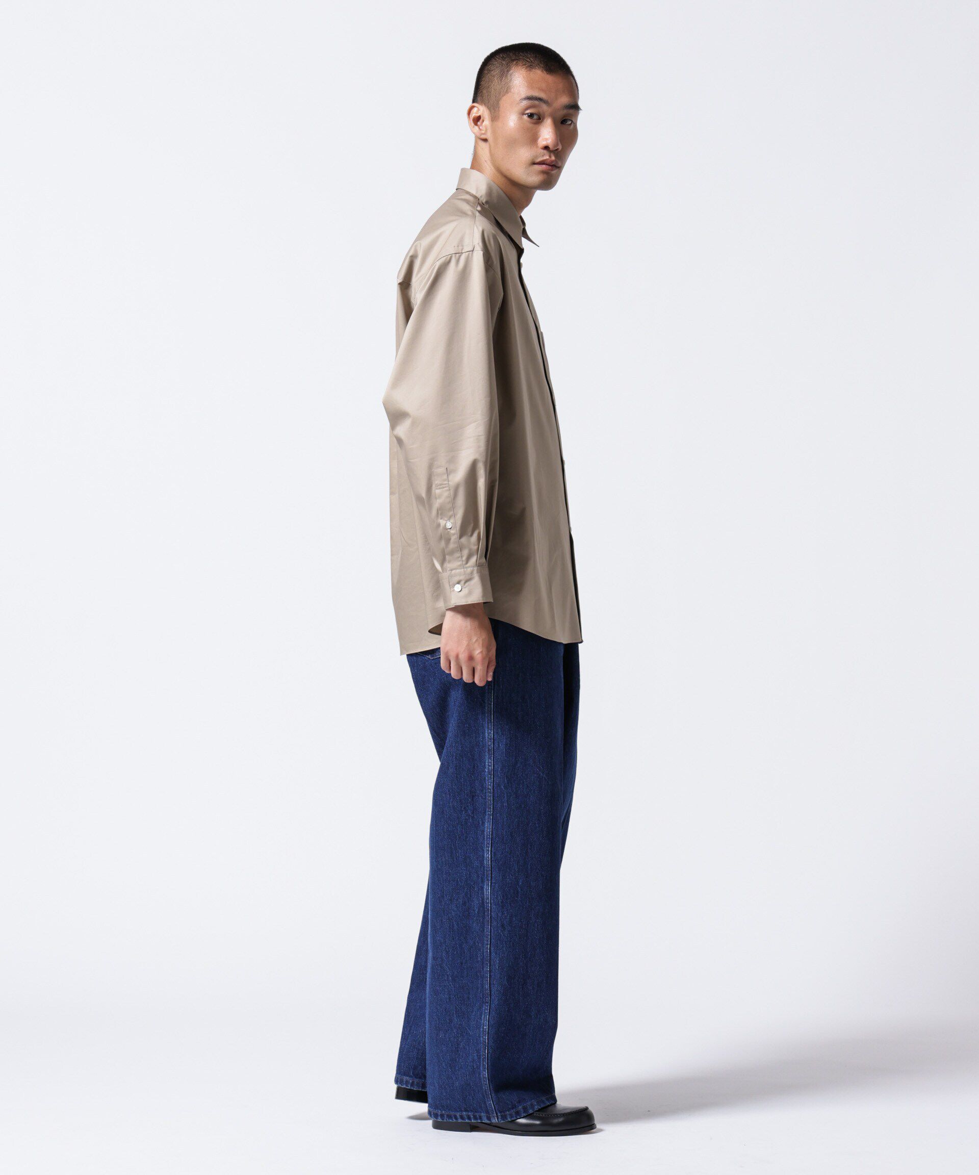 nano･universe「「ASSEMBLANC」タイニーカラーオーバーサイズシャツ」|シャツ・ブラウス|