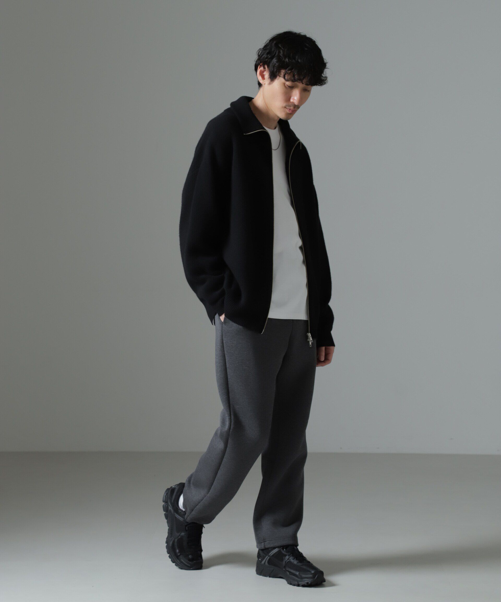 nano･universe「ボンディングトレーナーパンツ」|チノ|