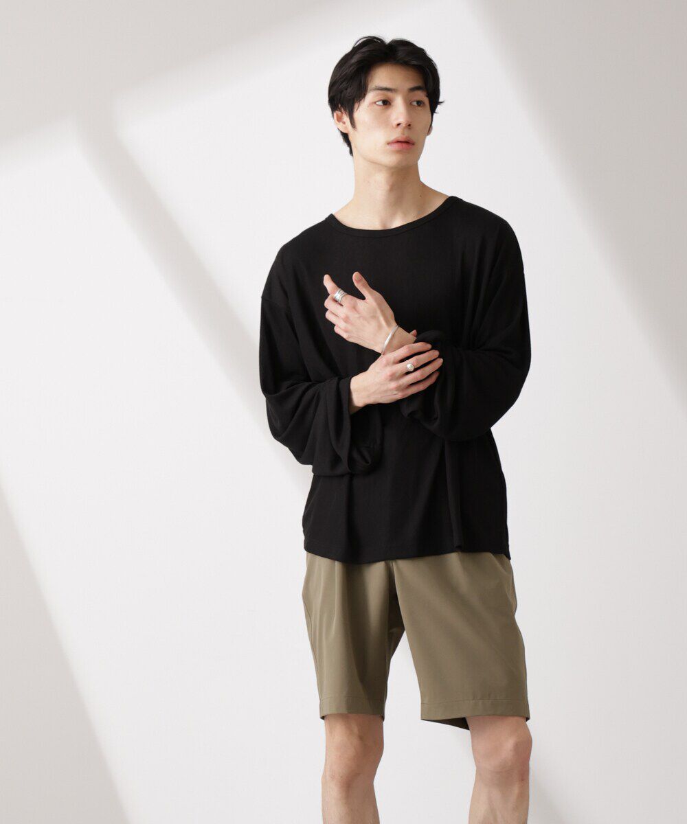 nano･universe「WEB限定/セミシアークルーネックプルオーバー 長袖」|Tシャツ・カットソー|