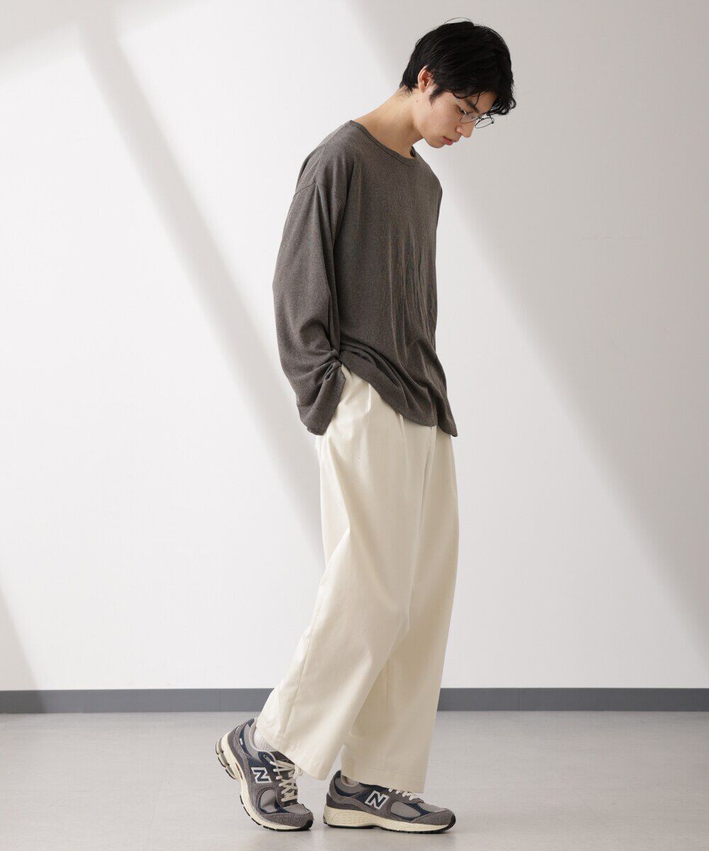 nano･universe「WEB限定/セミシアークルーネックプルオーバー 長袖」|Tシャツ・カットソー|