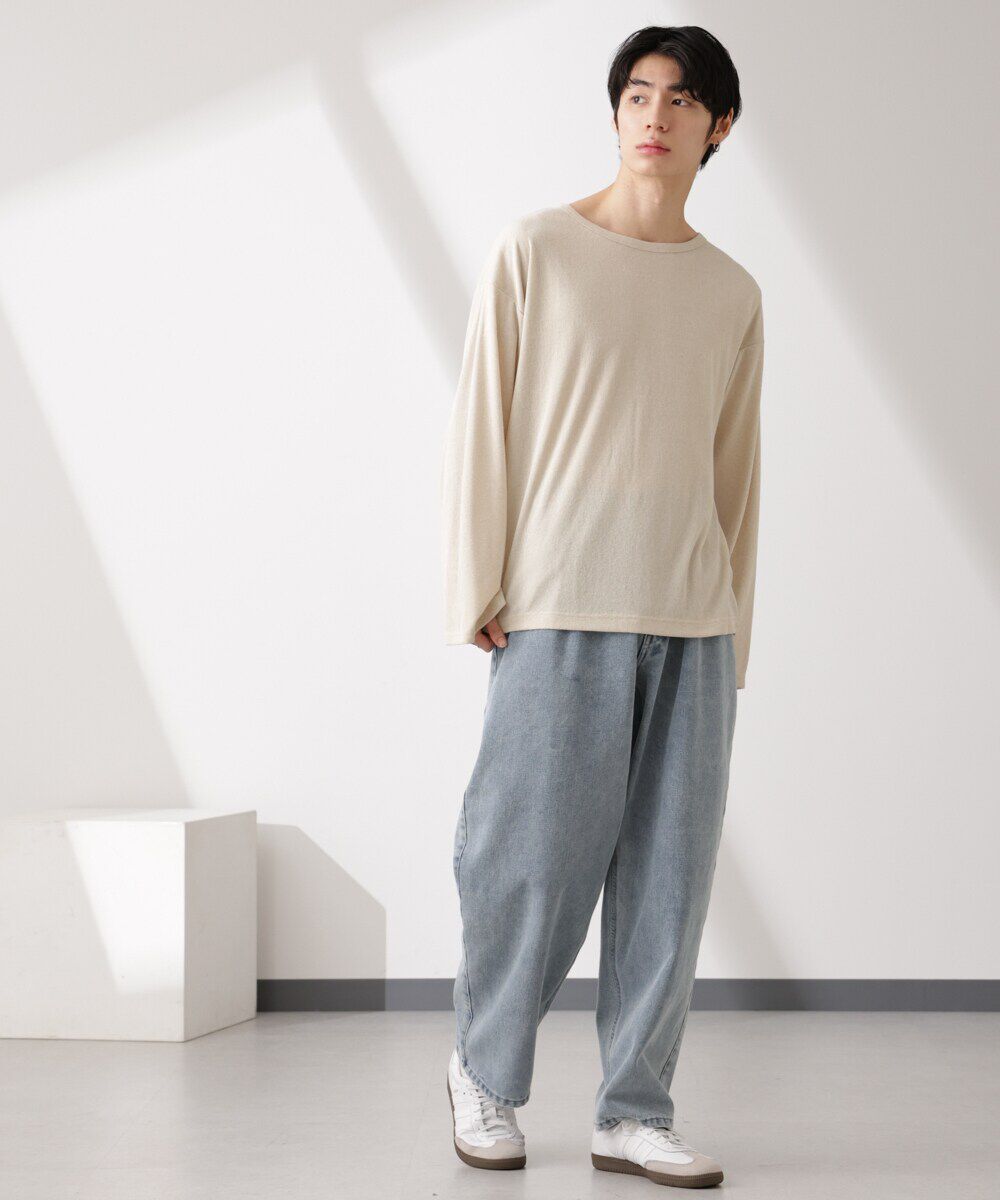 nano･universe「WEB限定/セミシアークルーネックプルオーバー 長袖」|Tシャツ・カットソー|