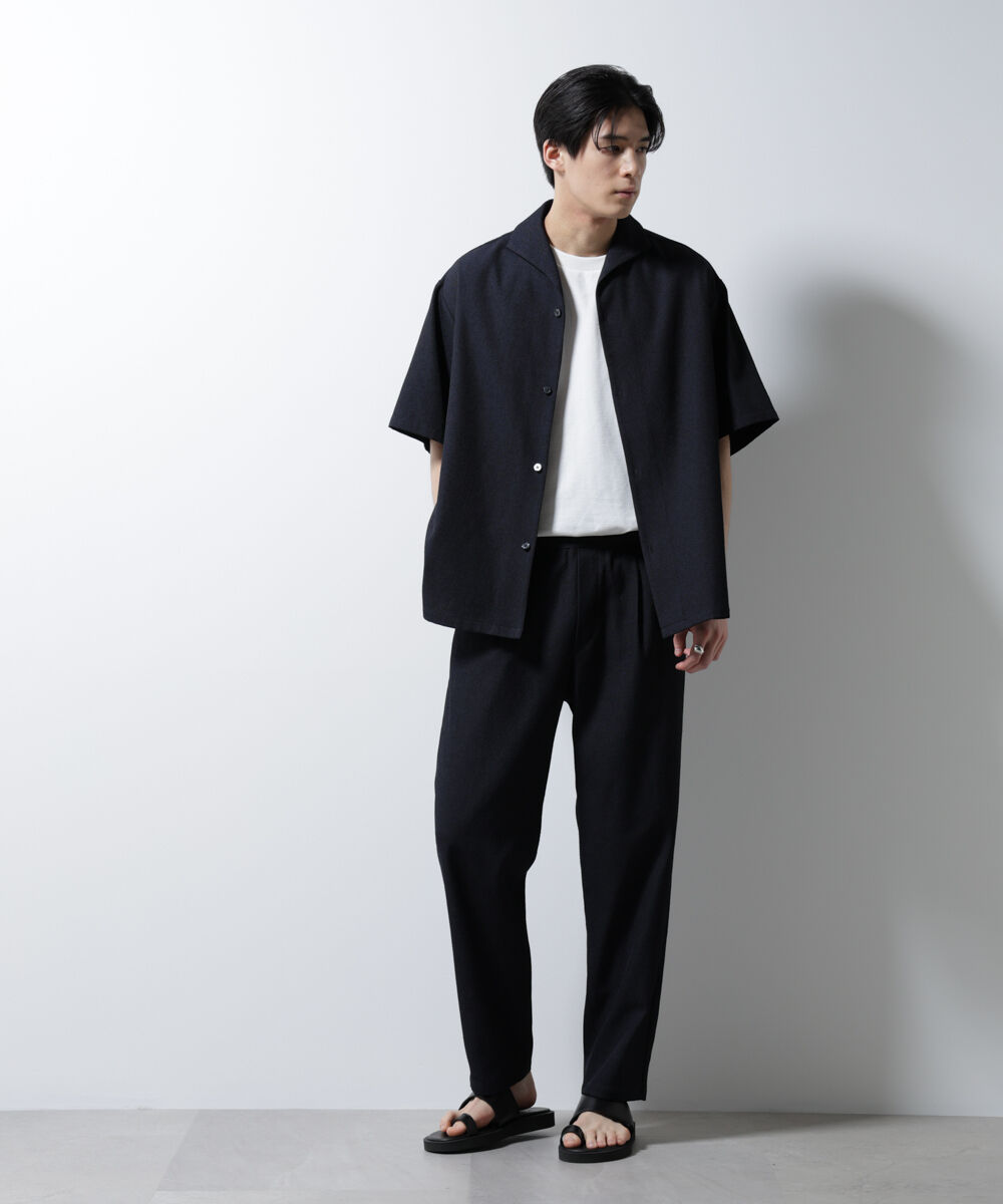 nano･universe「「MC」coveross(R)EOS ポリエステル ブッチャーイタリアンカラーシャツ」|シャツ・ブラウス|