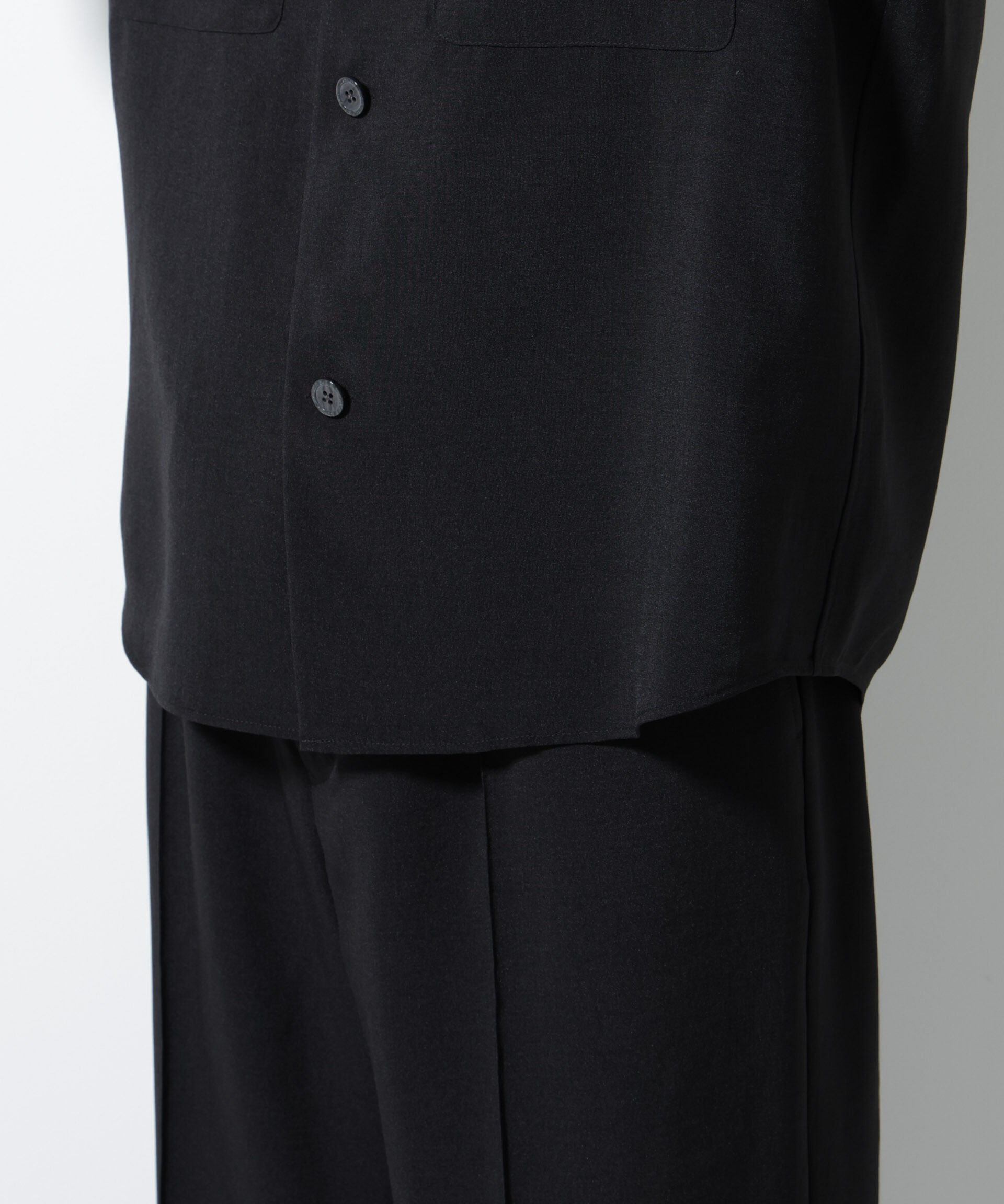 nano･universe「メランジドライオープンカラーシャツ（セットアップ可）」|シャツ・ブラウス|