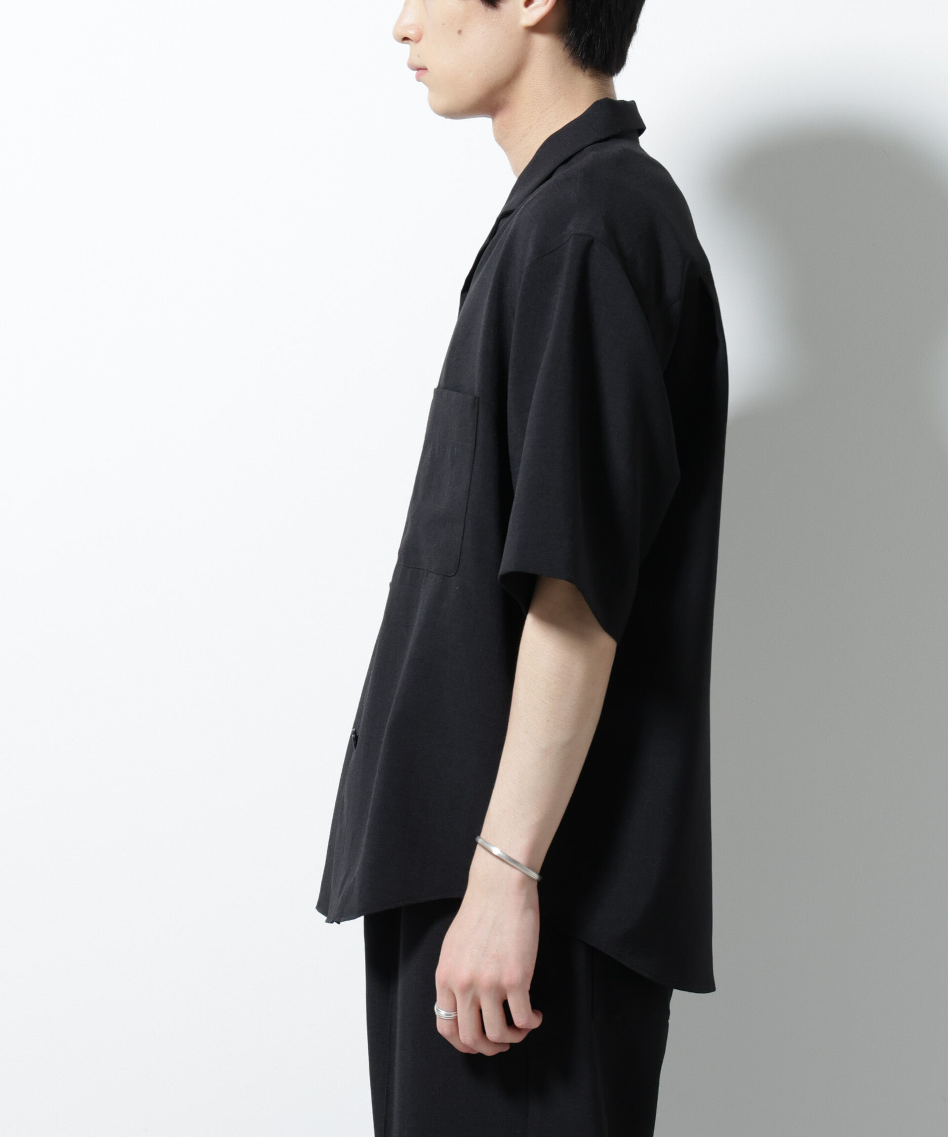 nano･universe「メランジドライオープンカラーシャツ（セットアップ可）」|シャツ・ブラウス|