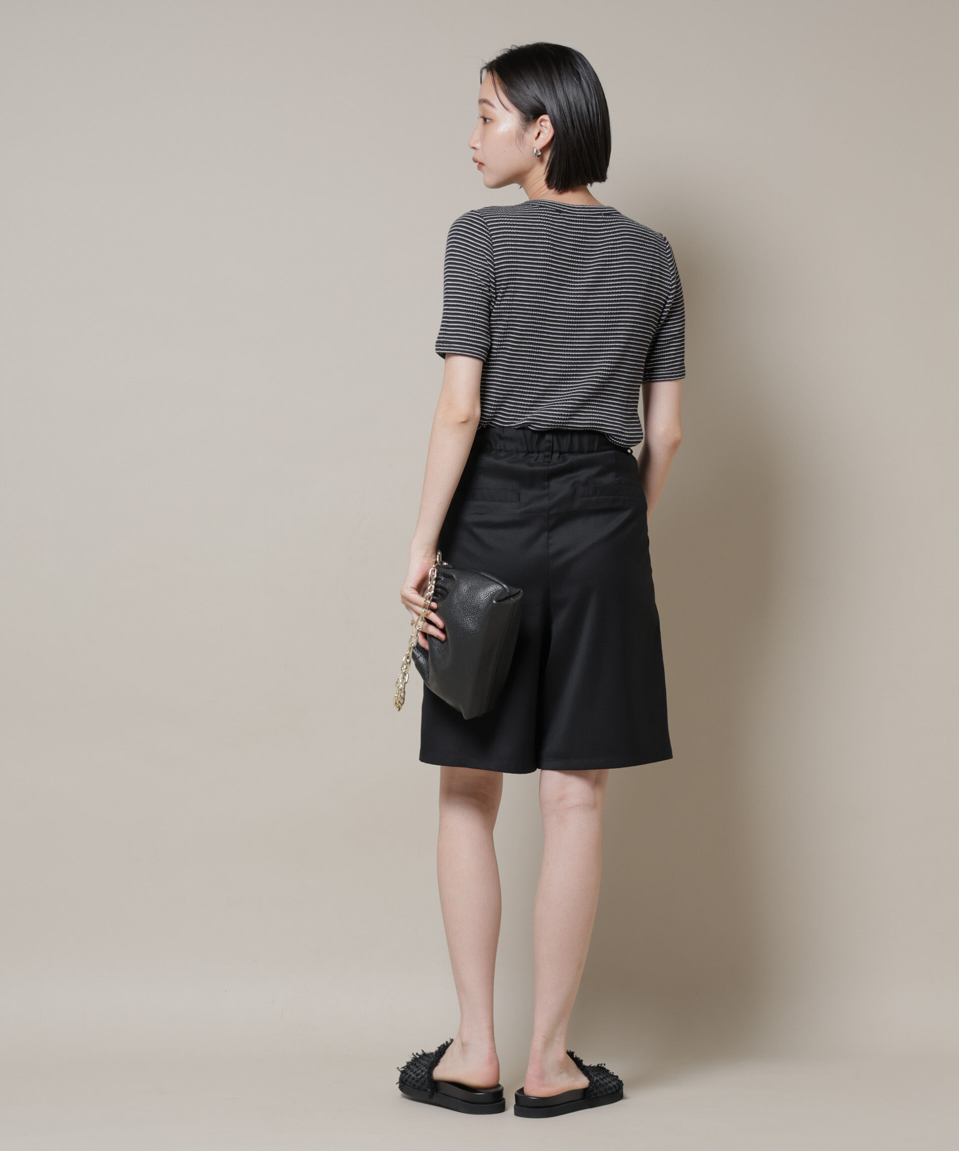 nano･universe「ワンタックショートパンツ(セットアップ可)」|チノ|