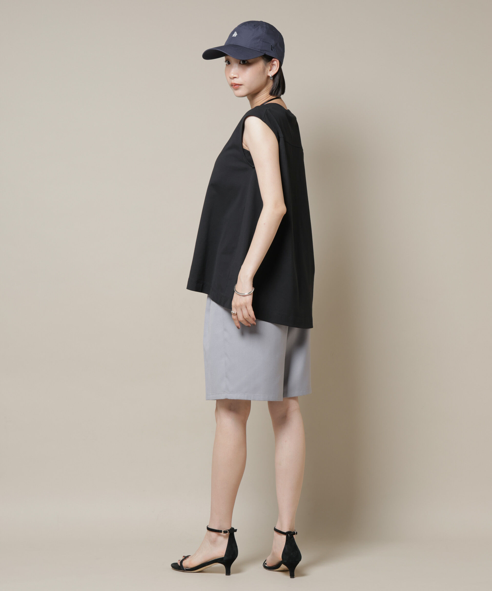 nano･universe「ワンタックショートパンツ(セットアップ可)」|チノ|