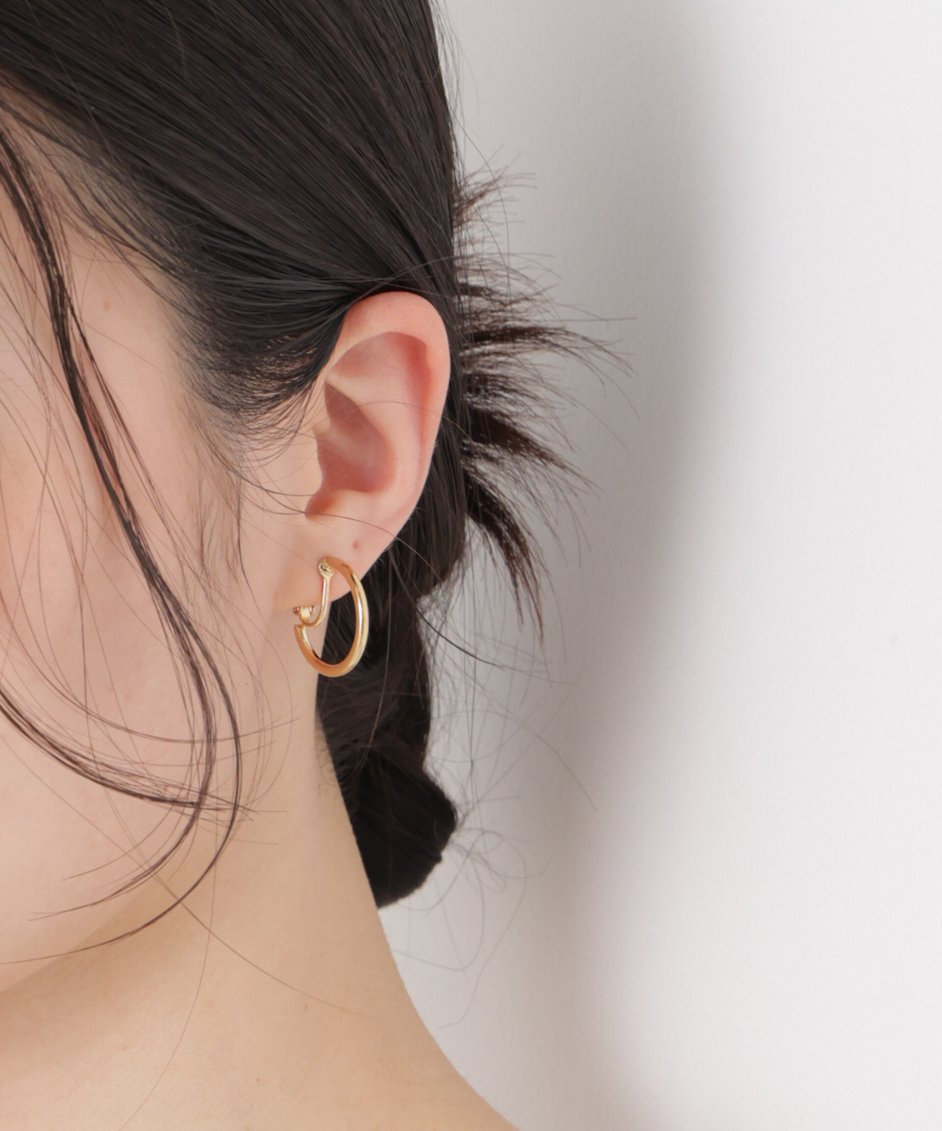 nano･universe「フープイヤリング」|ピアス|ゴールド