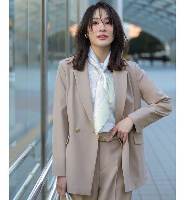 ANY SIS「【BAILA掲載】スマートビューティストレッチテーラード ジャケット」|テーラードジャケット|グレージュ