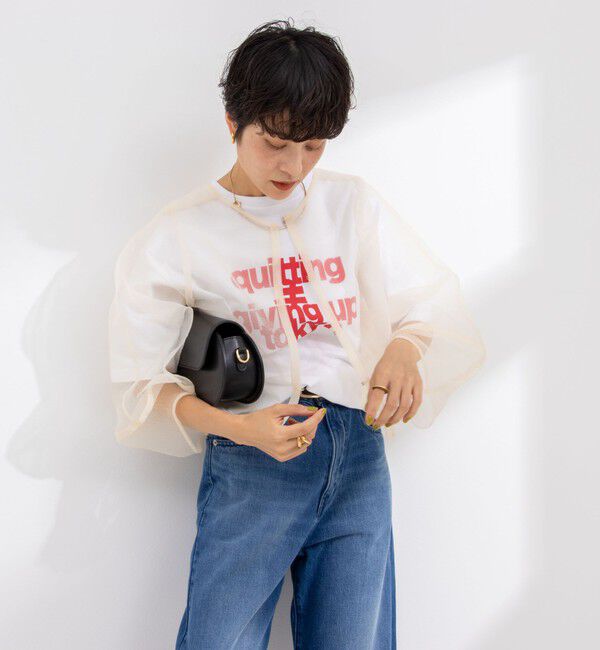 Rie Miller「ランタンスリーブシアー2WAYブラウス」|シャツ・ブラウス|