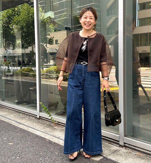 Rie Miller「ランタンスリーブシアー2WAYブラウス」|シャツ・ブラウス|