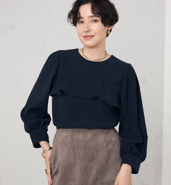 NOLLEY'S「《セットアップ対応》ウォッシャブルダブルクロスブラウス」|シャツ・ブラウス|