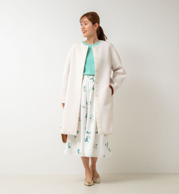 NOLLEY'S「ウォッシャブルフラワープリントスカート」|フレア|