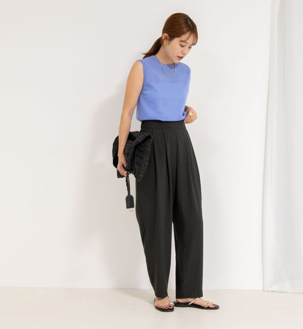 NOLLEY'S「《アンサンブル対応》ハーフシアーノースリーブプルオーバーニット」|ニット・セーター|