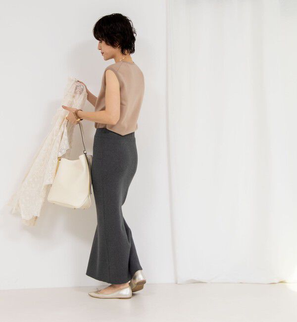 NOLLEY'S「《アンサンブル対応》ハーフシアーノースリーブプルオーバーニット」|ニット・セーター|