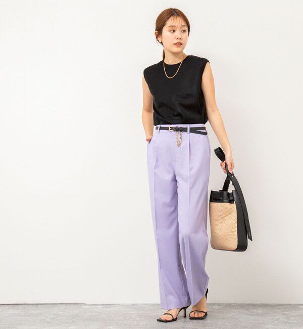 NOLLEY'S「《アンサンブル対応》ハーフシアーノースリーブプルオーバーニット」|ニット・セーター|