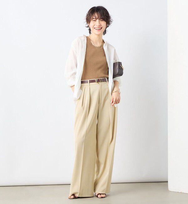 NOLLEY'S sophi「《セットアップ対応》シアーローン２WAYシャツ」|シャツ・ブラウス|