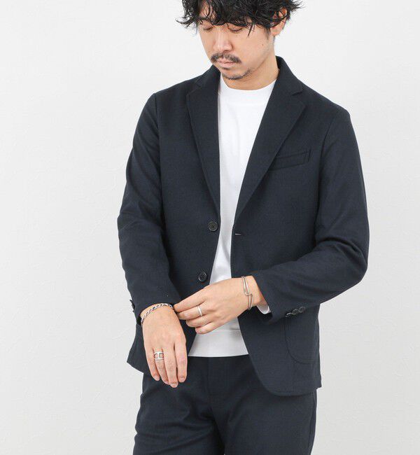 NOLLEY'S goodman「《セットアップ対応》【Active Jersey】ホームスパン ストレッチイージーJK」|テーラードジャケット|