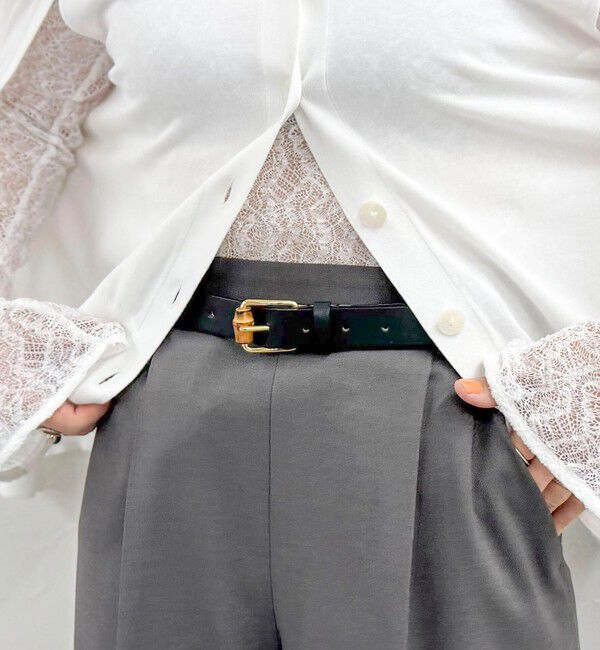 NOLLEY'S「バンブーバックルベルト25」|ベルト|ブラック