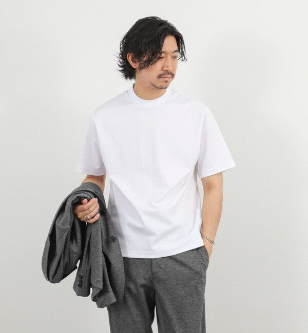 NOLLEY'S goodman「《ビジカジ対応》超長綿ハイゲージポンチ ジャケットTシャツ 26SS」|Tシャツ・カットソー|