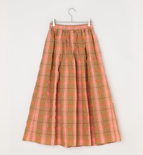  「シアーチェックタックギャザースカート」|スカート|
