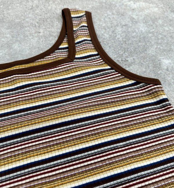 fredy emue「ラメテレコ/ボーダー２WAY タンクトップ」|タンクトップ|