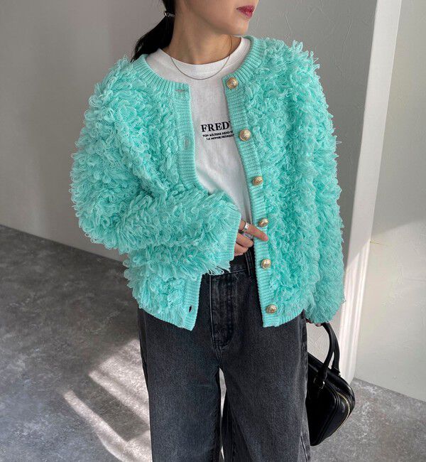 fredy emue「ニットフリンジカーディガン」|カーディガン|