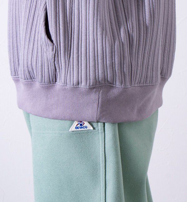 GLOSTER「【GLOSTER/グロスター】ストライプ キルティング  プルオーバーパーカー フーディ 」|パーカー|