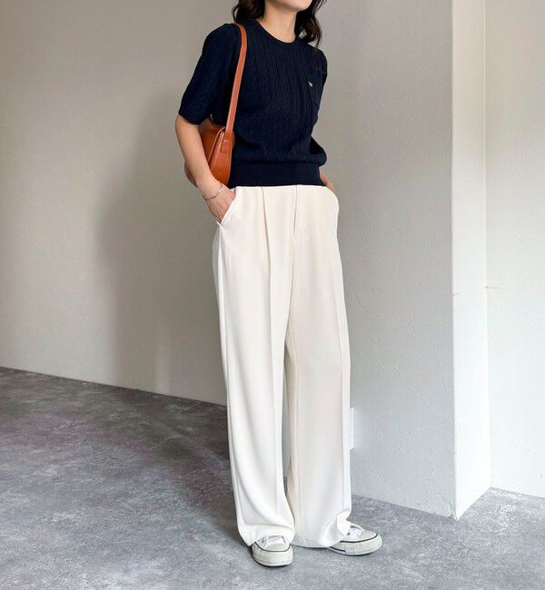 fredy emue「FR刺繍ケーブル柄ポケ付きプルオーバー」|ニット・セーター|