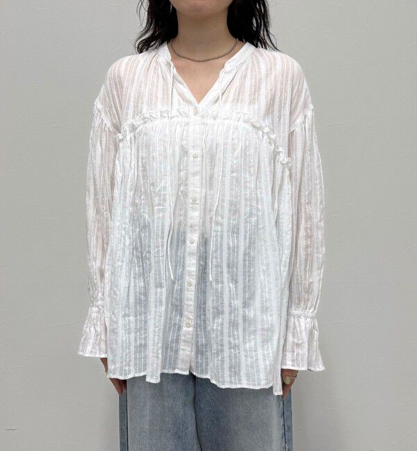 fredy emue「コットンギャザーオーバーブラウス」|シャツ・ブラウス|