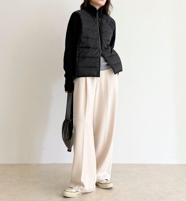 fredy emue「【TAION/タイオン】別注HI NECK DOWN JACKET+SLEEVE KNIT」|ダウン|