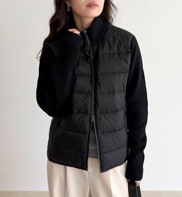 fredy emue「【TAION/タイオン】別注HI NECK DOWN JACKET+SLEEVE KNIT」|ダウン|