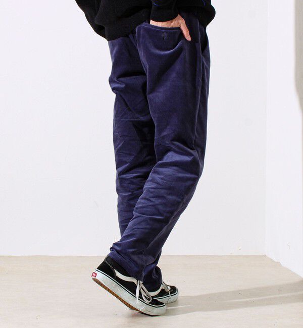 GLOSTER「【あったか快適なのに上品見え】コール裏フリースストレッチイージーパンツ」|チノ|