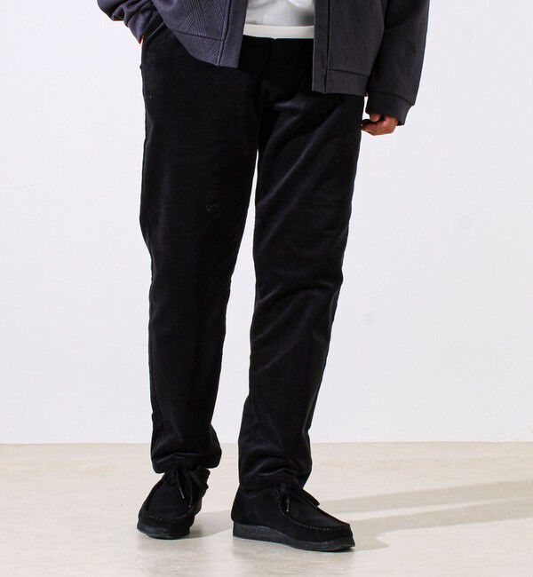 GLOSTER「【あったか快適なのに上品見え】コール裏フリースストレッチイージーパンツ」|チノ|