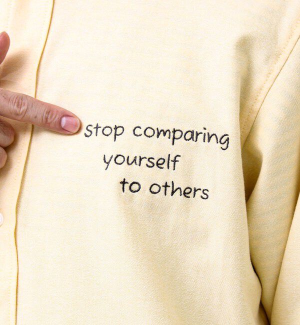 GLOSTER「【気分を上げるフレーズ】ポジティブメッセージシャツ パート2」|シャツ・ブラウス|