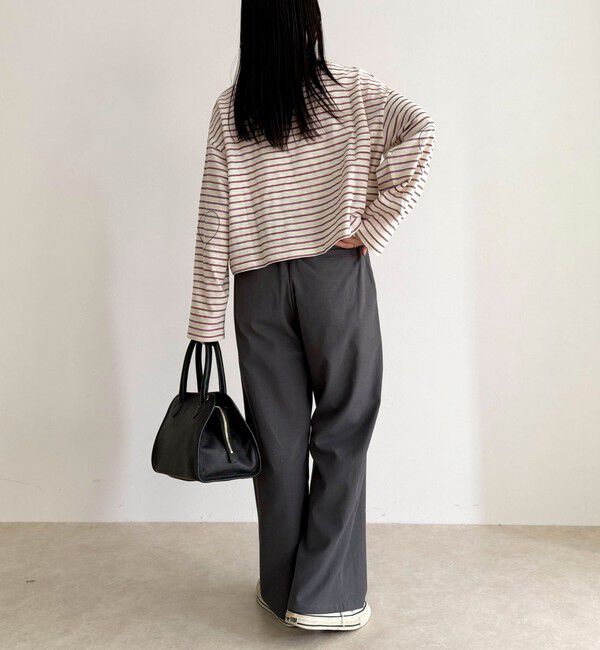 fredy emue「【人気商品の新型】ボーダーハートステッチルーズロンTシャツ」|Tシャツ・カットソー|