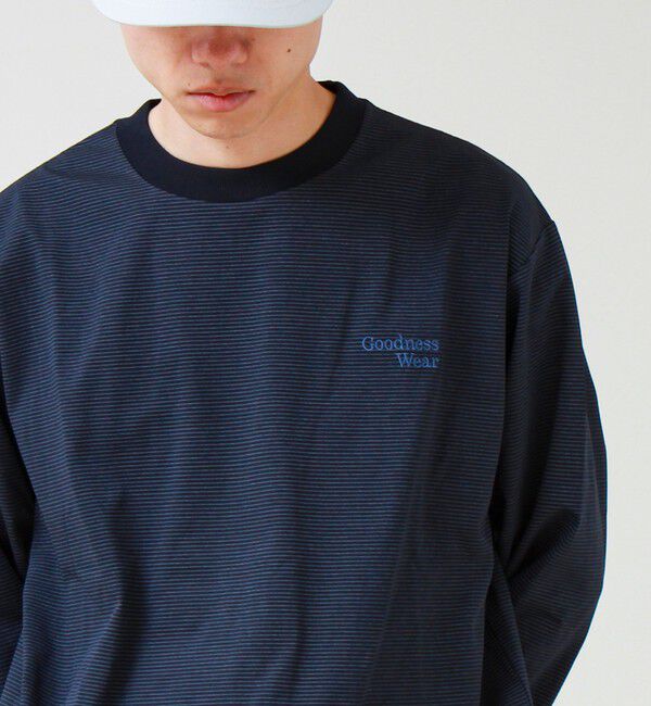 GLOSTER「【速乾/ストレッチ/耐久】PERFECTEX 水陸両用GOODNESS ロンT」|Tシャツ・カットソー|ネイビー系3