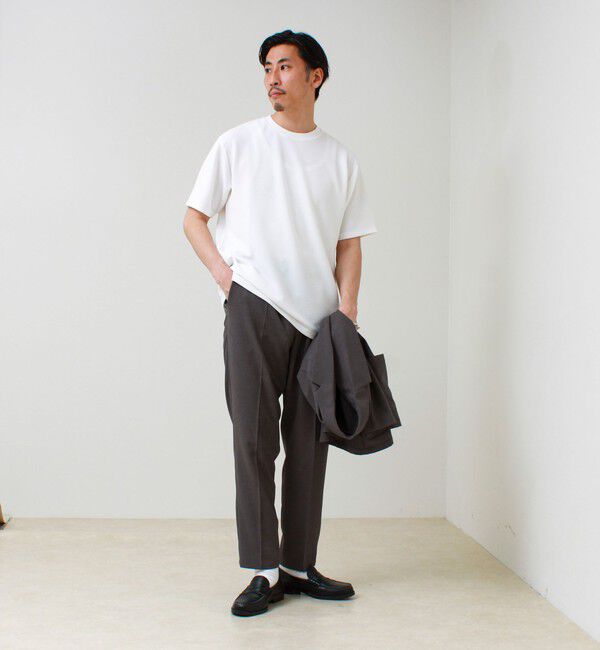 GLOSTER「【立体感素材】フクレジャガード 半袖Tシャツ」|Tシャツ・カットソー|