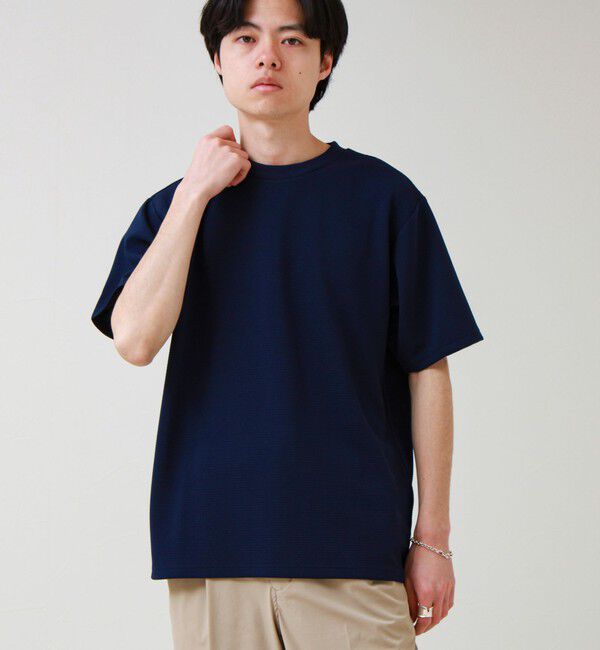 GLOSTER「【立体感素材】フクレジャガード 半袖Tシャツ」|Tシャツ・カットソー|