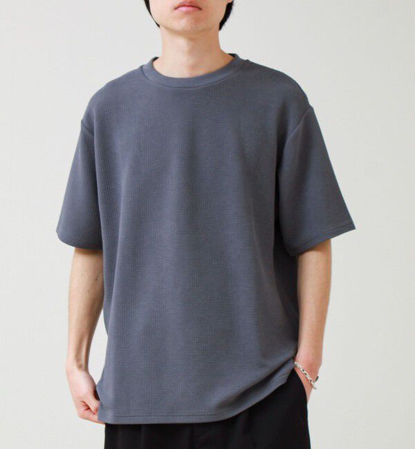 GLOSTER「【立体感素材】フクレジャガード 半袖Tシャツ」|Tシャツ・カットソー|