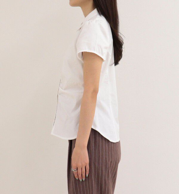 fredy emue「フロントギャザーちび袖ブラウス」|シャツ・ブラウス|