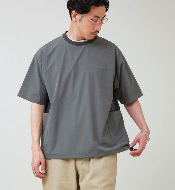 GLOSTER「【接触冷感/セットアップ着用可能】SoftCool サイドポケットTシャツ」|Tシャツ・カットソー|