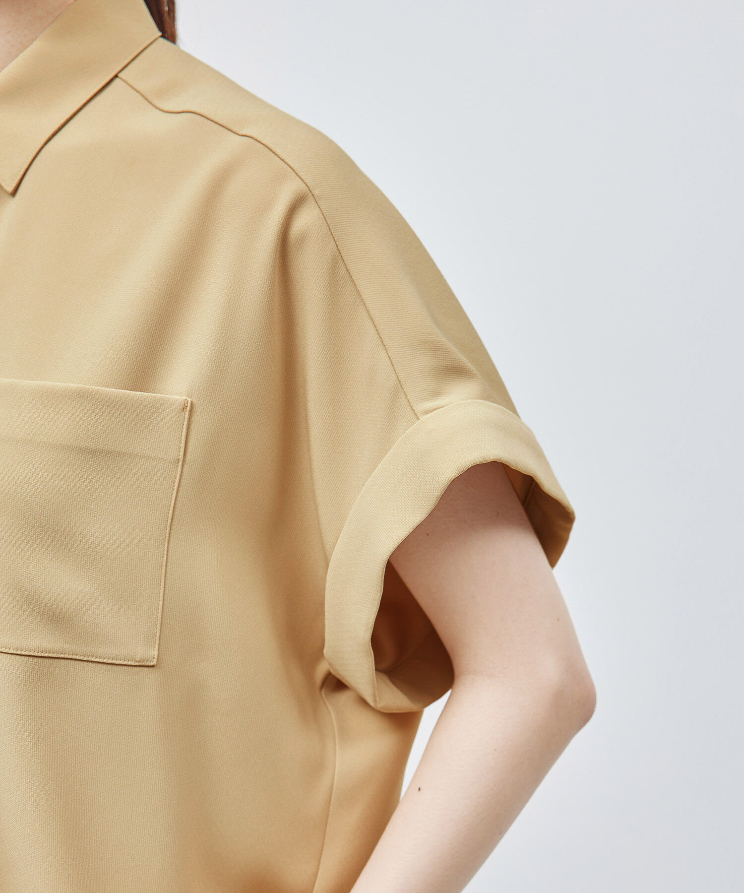 ROPE「【新色追加】トリアセバックサテンフラップシャツ/セットアップ対応【メディア掲載】」|シャツ・ブラウス|