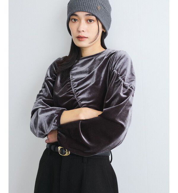 VIS「【洗える】ベロアシャーリングプルオーバー」|Tシャツ・カットソー|